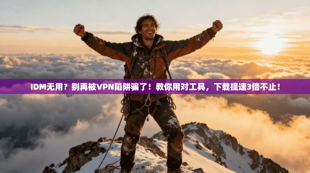 IDM无用?别再被VPN陷阱骗了!教你用对工具,下载提速3倍不止!