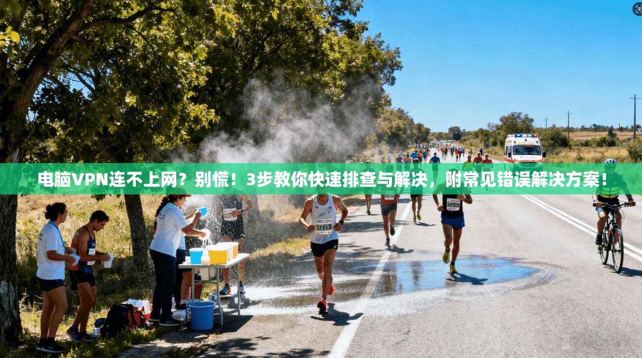 电脑VPN连不上网？别慌！3步教你快速排查与解决，附常见错误解决方案！