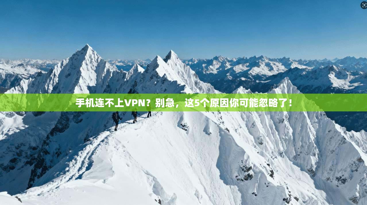 手机连不上VPN？别急，这5个原因你可能忽略了！