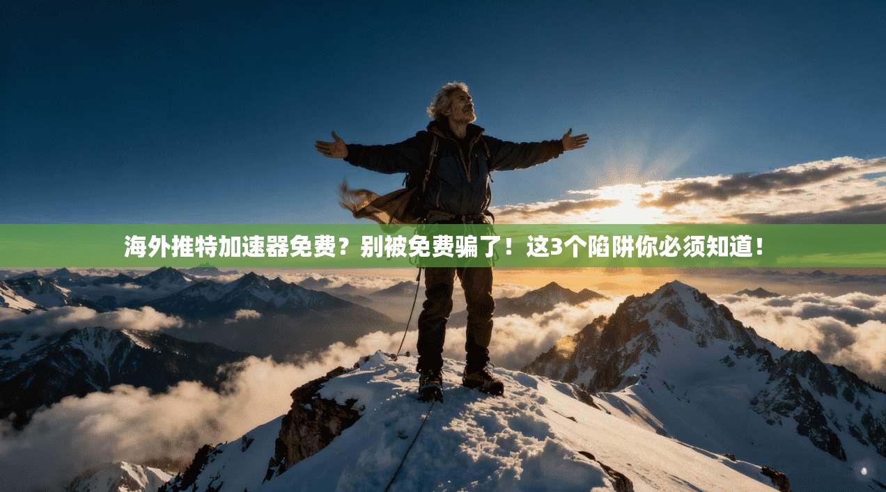 海外推特加速器免费？别被免费骗了！这3个陷阱你必须知道！