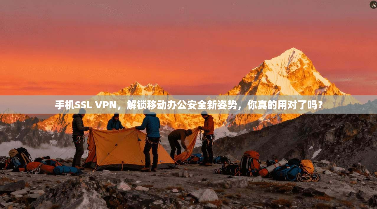 手机SSL VPN，解锁移动办公安全新姿势，你真的用对了吗？