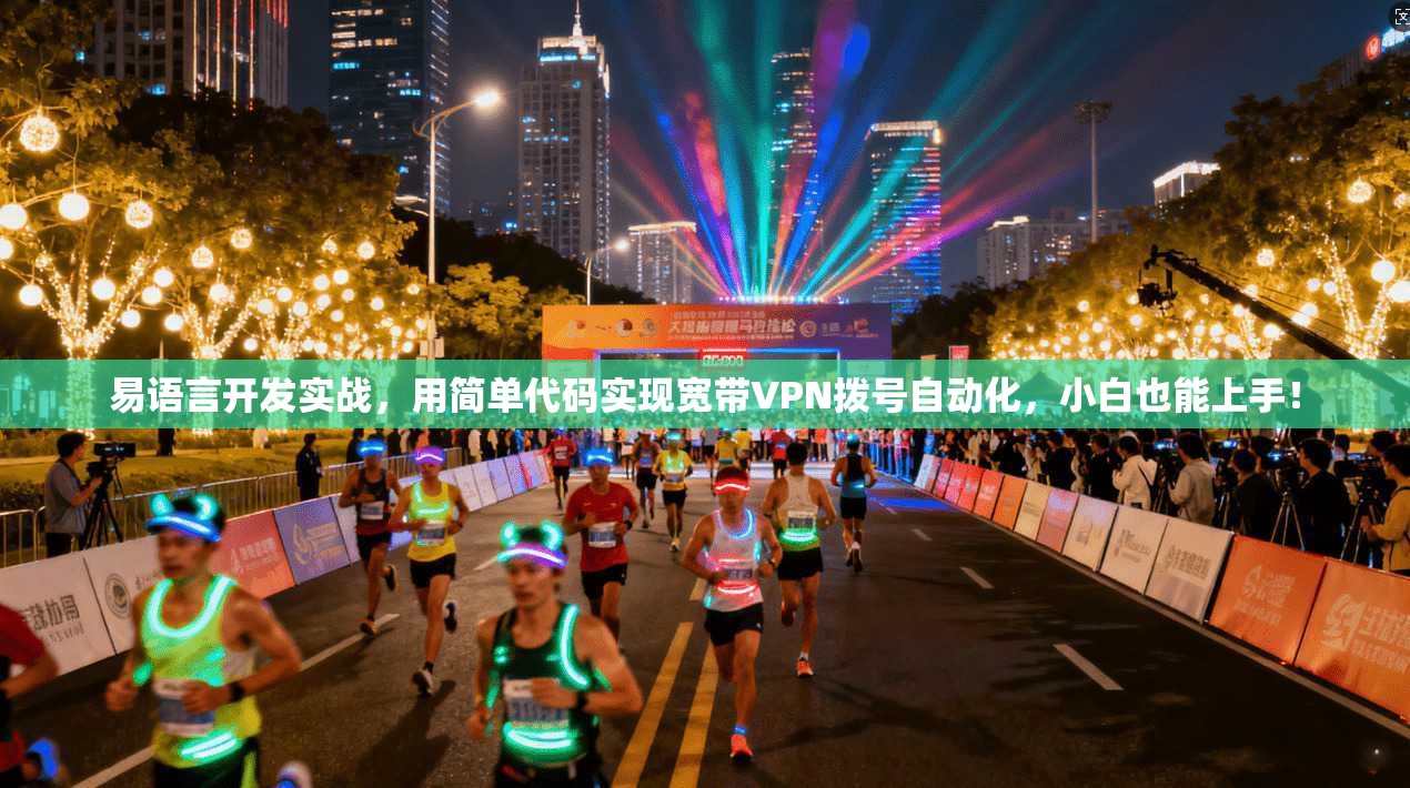 易语言开发实战，用简单代码实现宽带VPN拨号自动化，小白也能上手！