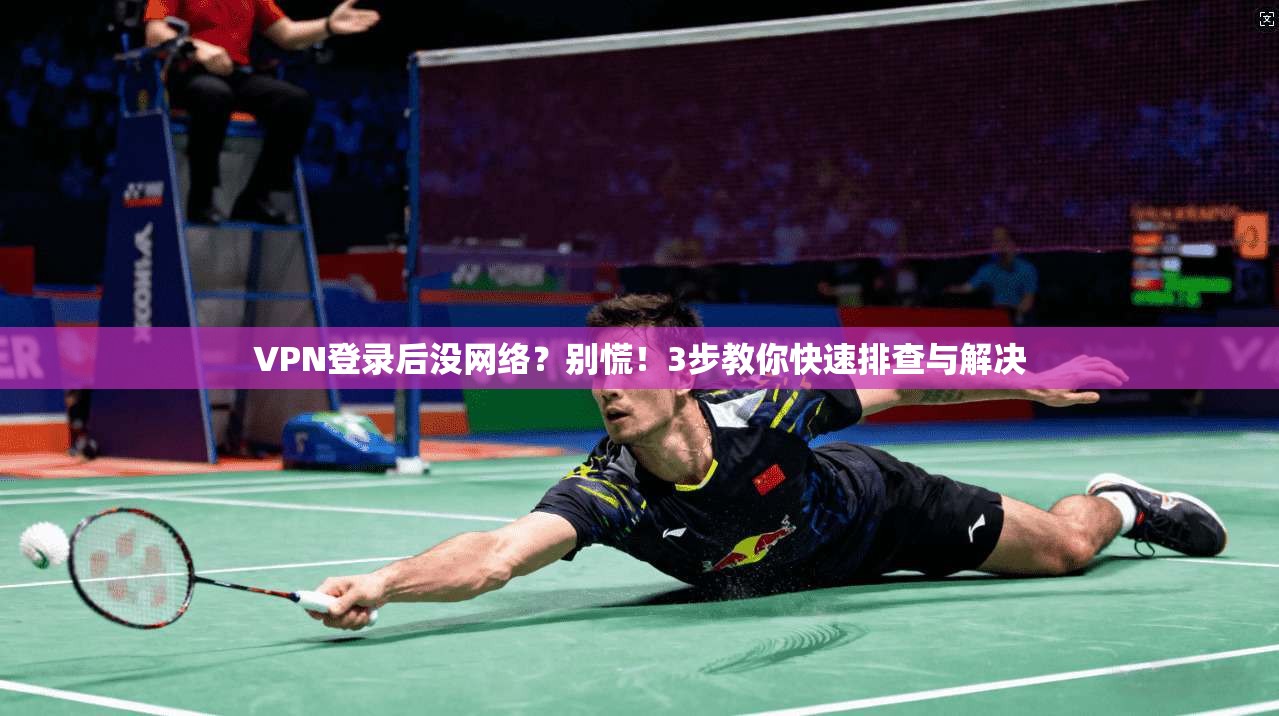 VPN登录后没网络？别慌！3步教你快速排查与解决