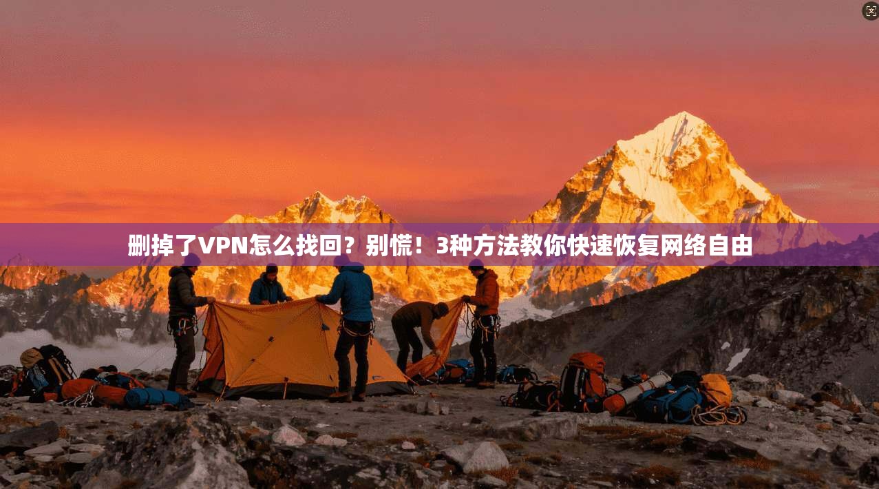 删掉了VPN怎么找回?别慌!3种方法教你快速恢复网络自由