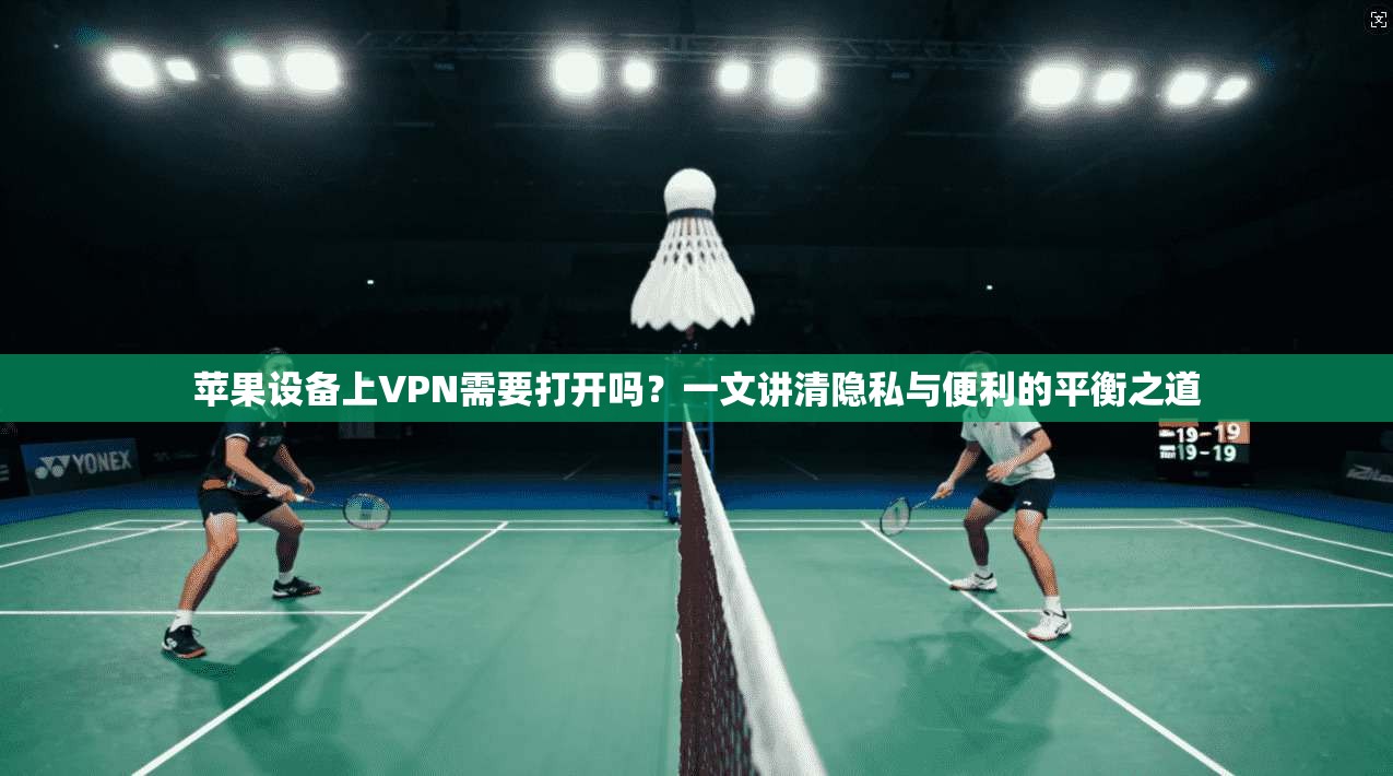 苹果设备上VPN需要打开吗？一文讲清隐私与便利的平衡之道