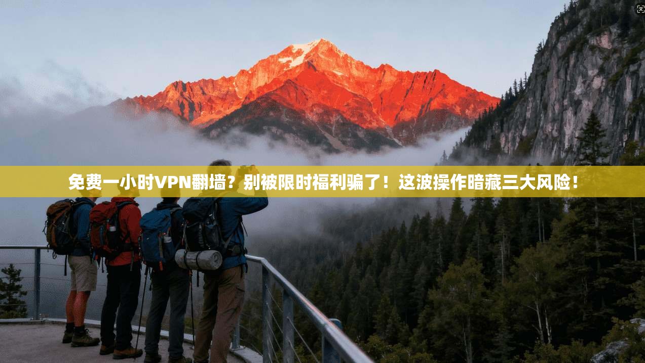免费一小时VPN翻墙？别被限时福利骗了！这波操作暗藏三大风险！
