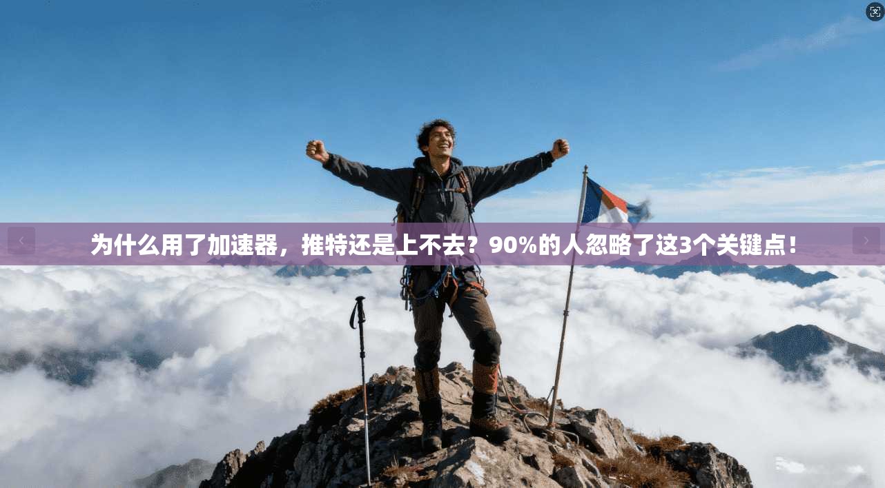 为什么用了加速器，推特还是上不去？90%的人忽略了这3个关键点！
